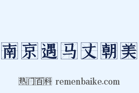 南京遇马丈朝美是什么意思的图片